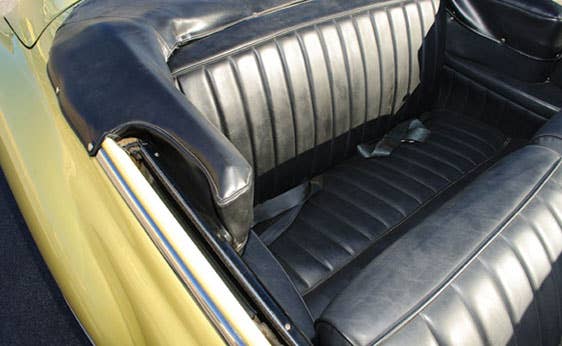 Steve McQueen's 1951 Chevrolet Styleline Deluxe Convertible back seat