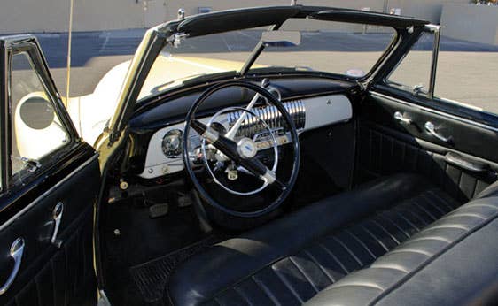 Steve McQueen's 1951 Chevrolet Styleline Deluxe Convertible interior