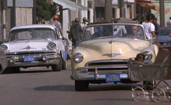 Steve McQueen's 1951 Chevrolet Styleline Deluxe Convertible movie still