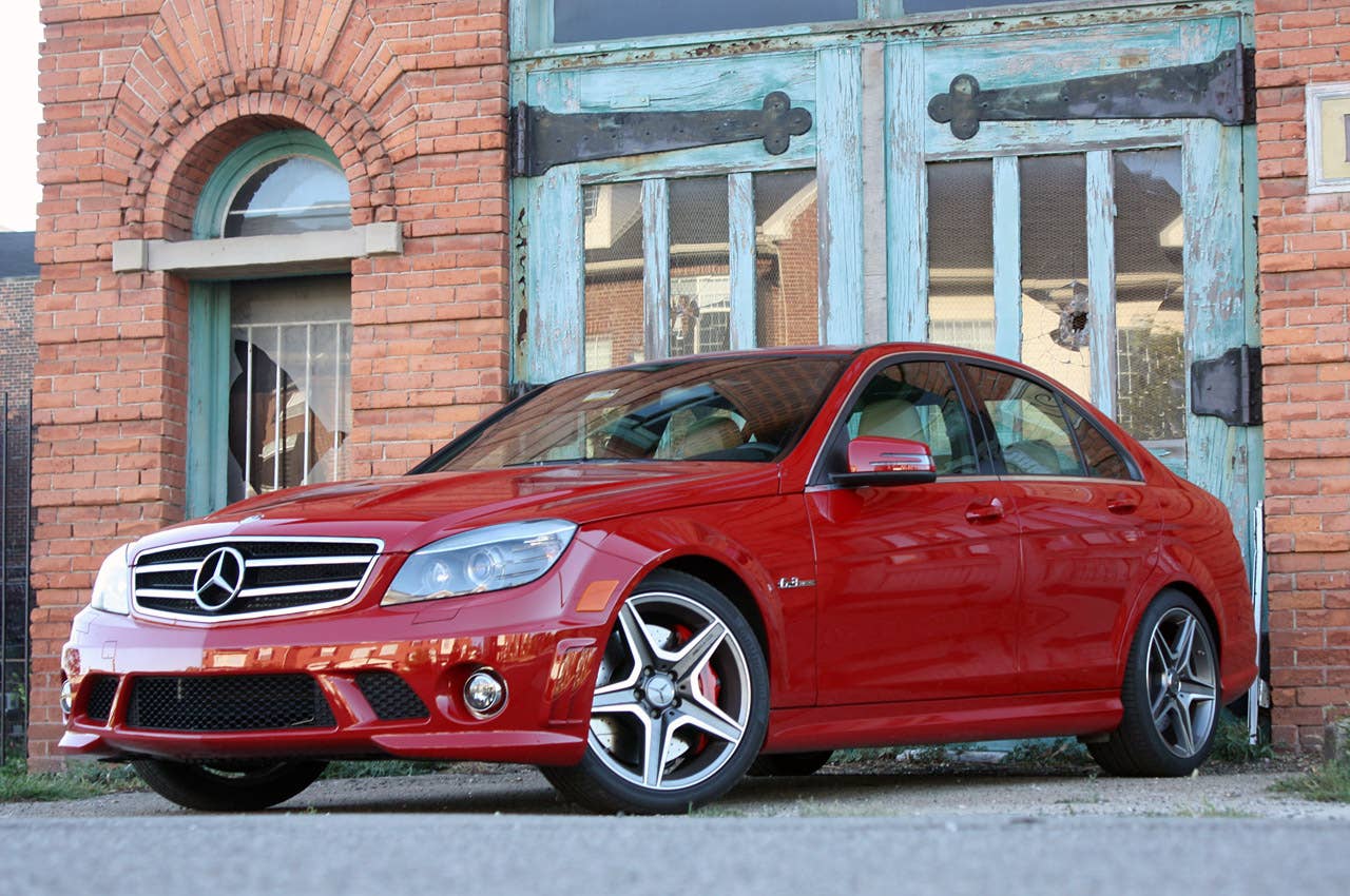 2011 Mercedes-Benz C63 AMG Performance Pack front 3/4 view