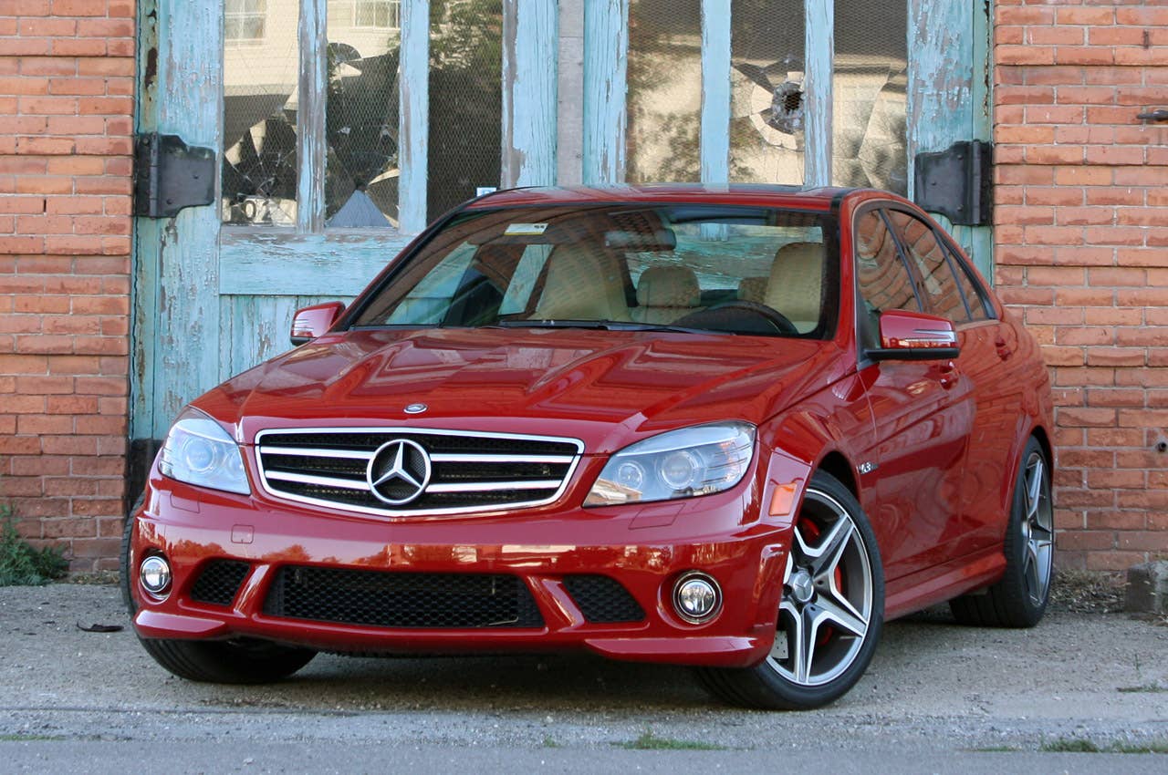 2011 Mercedes-Benz C63 AMG Performance Pack front 3/4 view