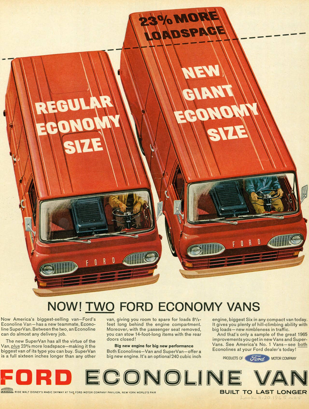 1965 Ford Econoline advertisement. (09/13/2010)