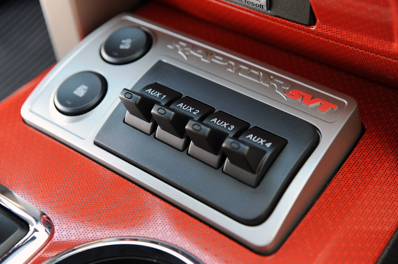 2010 Ford F-150 SVT Raptor 6.2 auxiliary switches