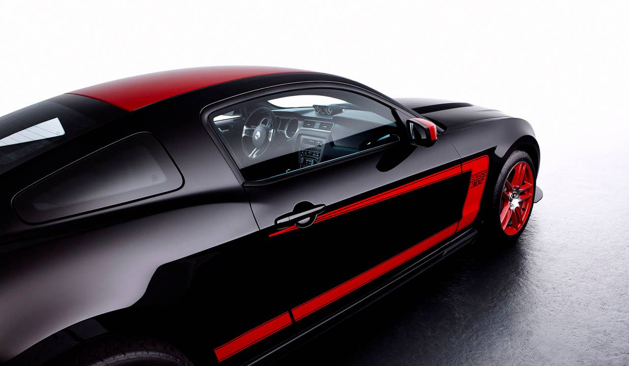 2012 Ford Mustang Boss 302 Laguna Seca: The limited-edition 2012 Mustang Boss 302 Laguna Seca takes the Boss spirit even further, resulting in a race-ready version of the Mustang. (08/13/2010)