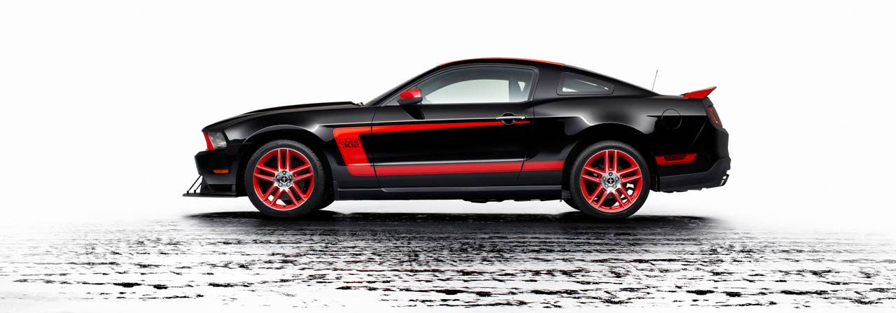 2012 Ford Mustang Boss 302 Laguna Seca: The limited-edition 2012 Mustang Boss 302 Laguna Seca takes the Boss spirit even further, resulting in a race-ready version of the Mustang. (08/13/2010)