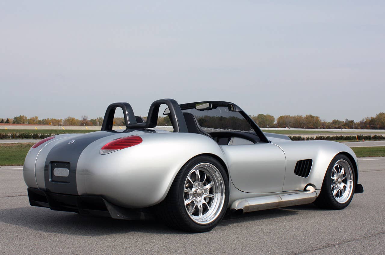2012 Iconic AC Roadster rear 3/4 view