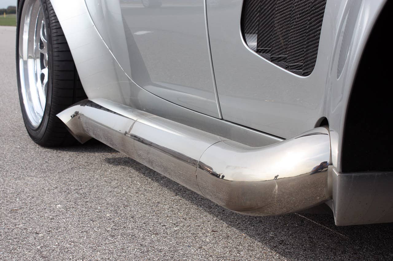 2012 Iconic AC Roadster side exhaust system