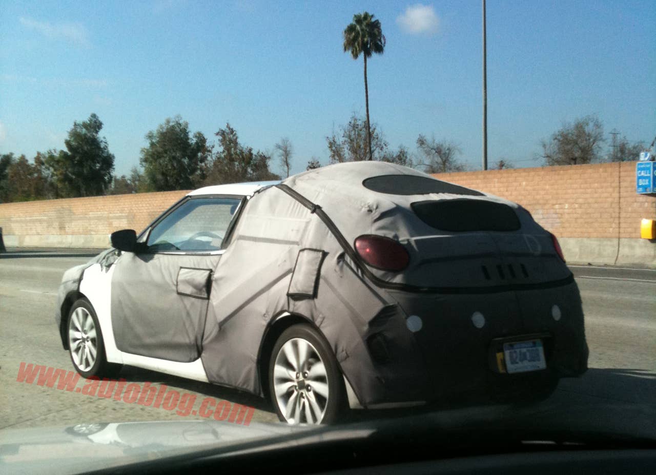 The Hyundai Veloster spotted on the highway in Southern California