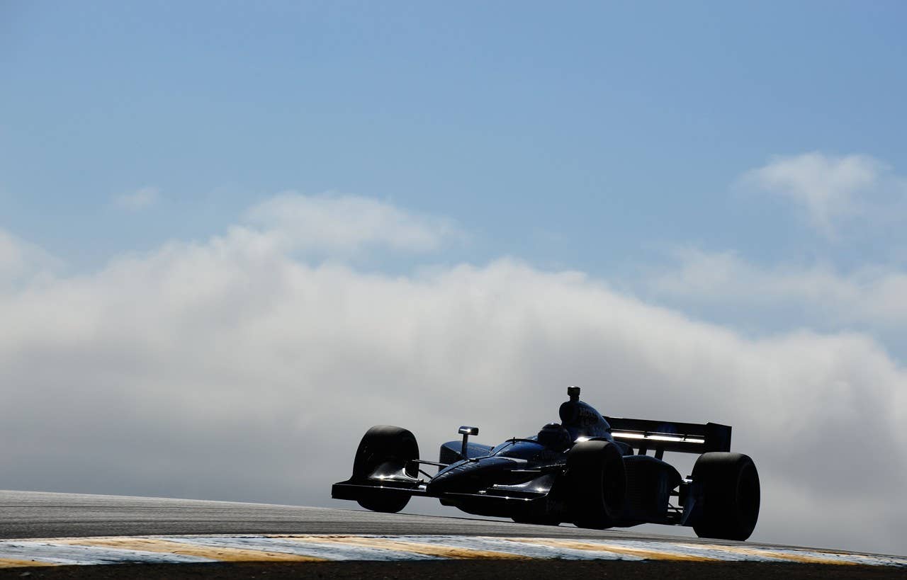 SONOMA, CA - AUGUST 24: Danica Patrick drives the #7 Andretti Green Racing Dallara Honda during warm up for the IndyCar Series PEAK Antifreeze & Motor Oil Indy Grand Prix of Sonoma County at the Infineon Raceway on August 24, 2008 in Sonoma, California. (Photo by Robert Laberge/Getty Images)