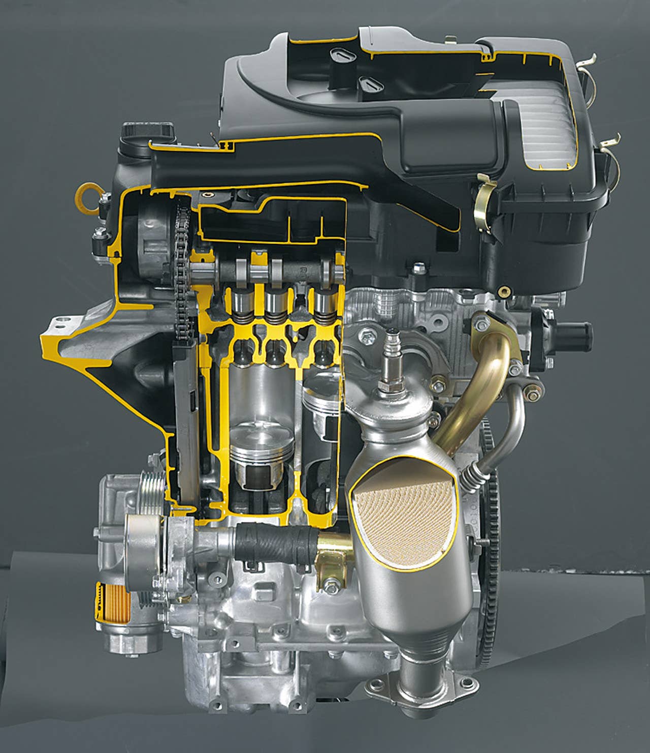 Sub 1.0-liter: The 993cc inline three found in the European market Toyota Aygo, Citroen C1 and Peugeot 107 weighs in at a remarkably svelte 147 pounds and produces 67 hp. It's far more refined than the similar sized triple in the Smart and easily won the category.