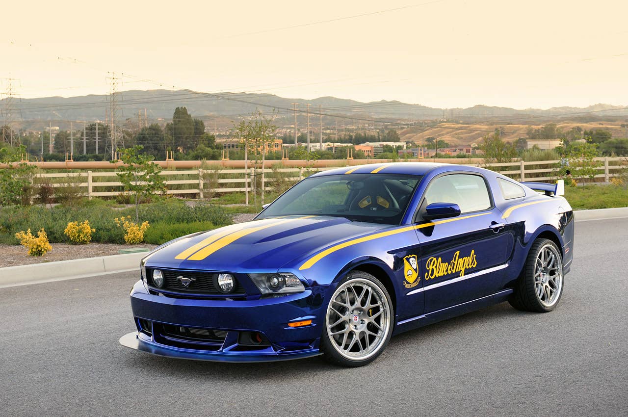 Blue Angels Ford Mustang GT Article:Blue Angels-themed Mustang to be auctioned off at EAA AirVenture Copyright 2011Drew Phillips / AOL