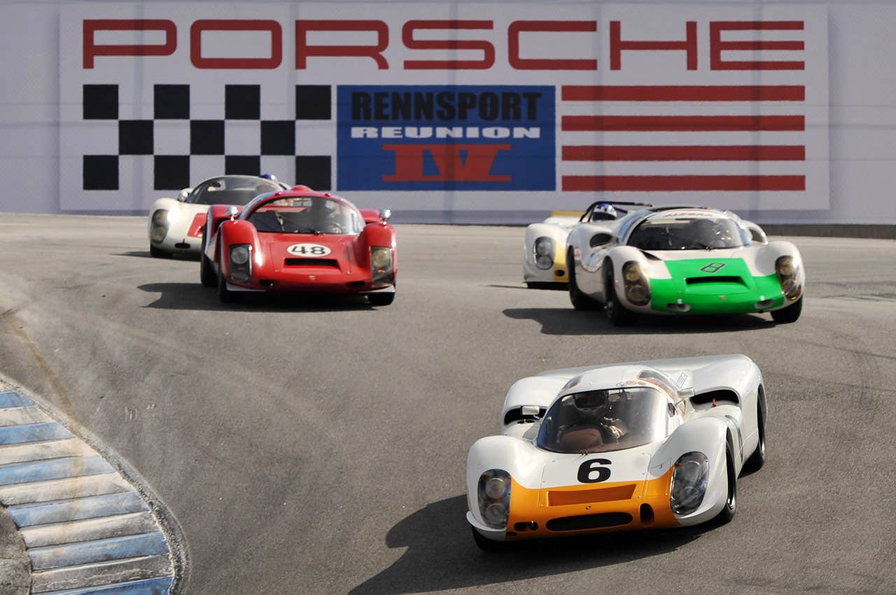 Rennsport Reunion IV  Article:Rennsport Reunion IV: 350 Porsches take to the track  Copyright 2011Drew Phillips / AOL