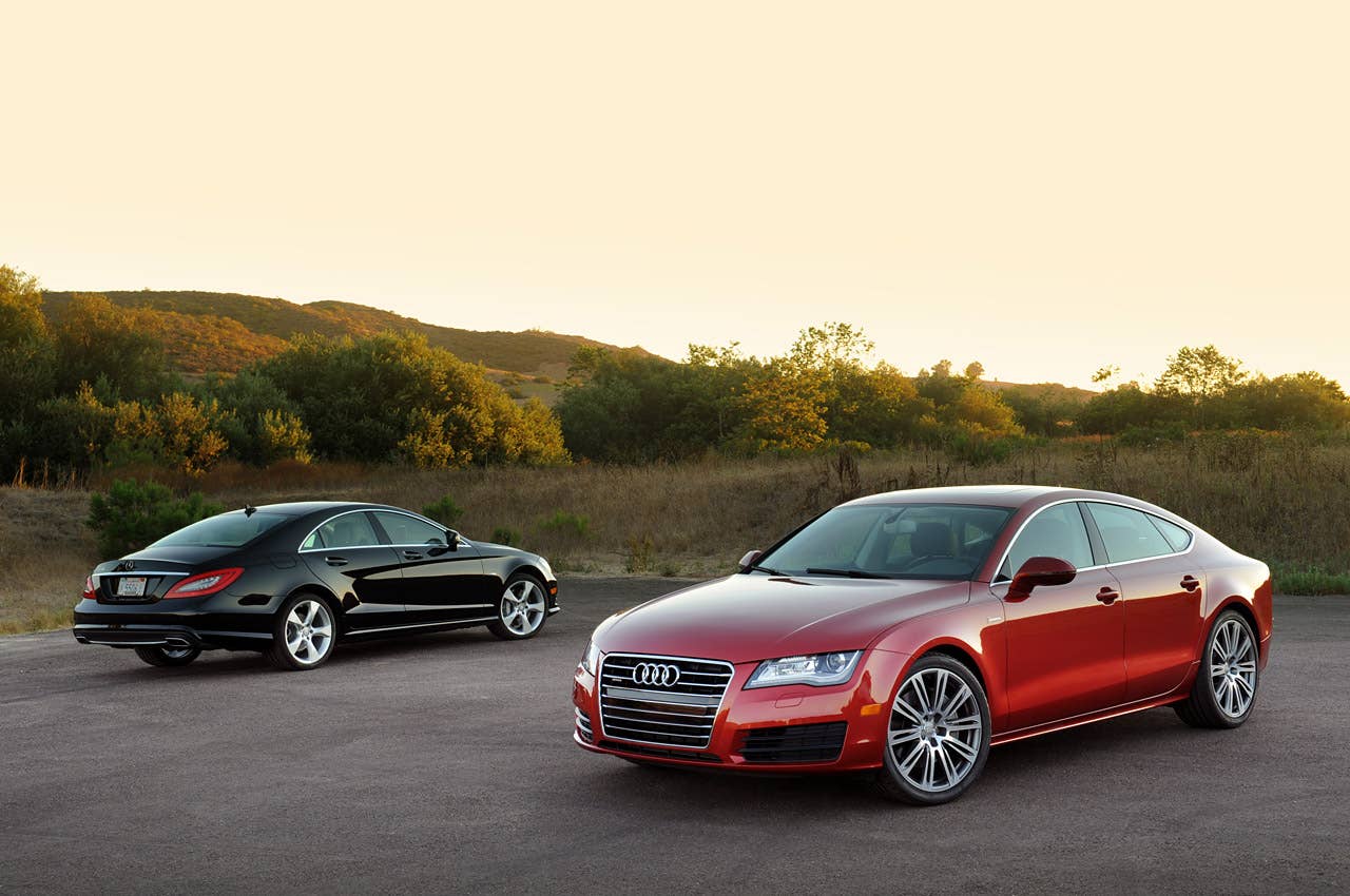 Audi A7 3.0T and Mercedes-Benz CLS550  Article:Audi A7 3.0T takes on the Mercedes-Benz CLS550  Copyright 2011Drew Phillips / AOL