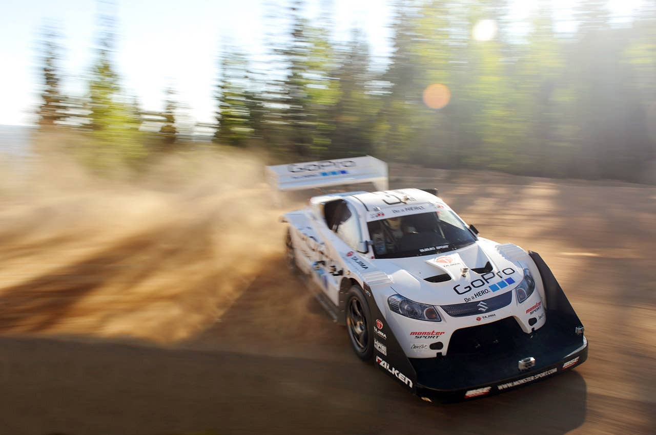 Monster Tajima's 2011 Suzuki SX4 Hill Climb Special  Article:2011 Pikes Peak Hill Climb, Practice Day 3 sets the running order  Copyright 2011Drew Phillips / AOL