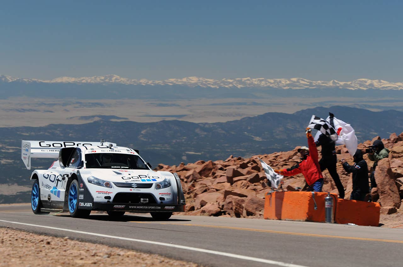 Monster Tajima's 2011 Suzuki SX4 Hill Climb Special Article:2011 Pikes Peak Hill Climb, Practice Day 1 Copyright 2011Drew Phillips / AOL