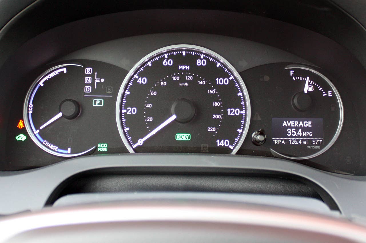 2011 Lexus CT 200h gauges