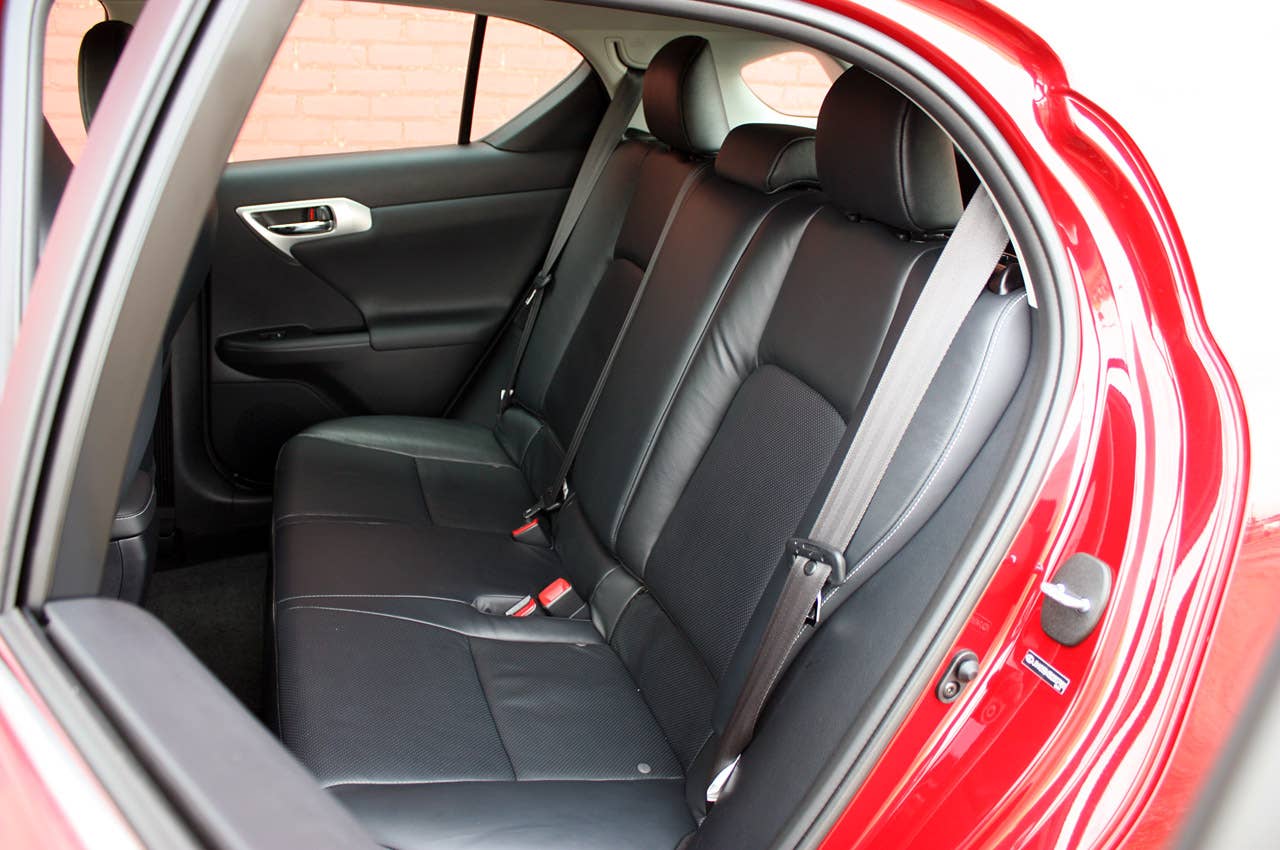 2011 Lexus CT 200h rear seats