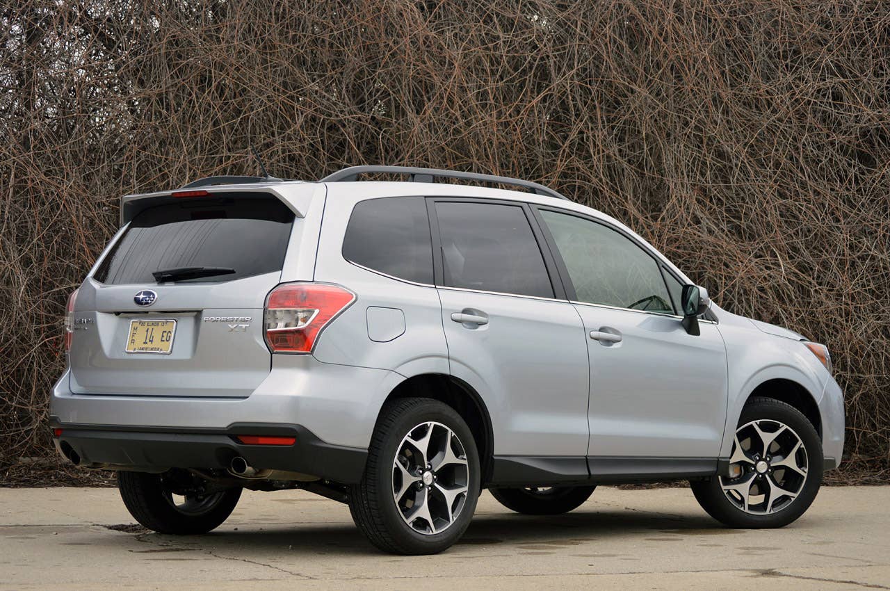 2014 Subaru Forester XT rear 3/4 view