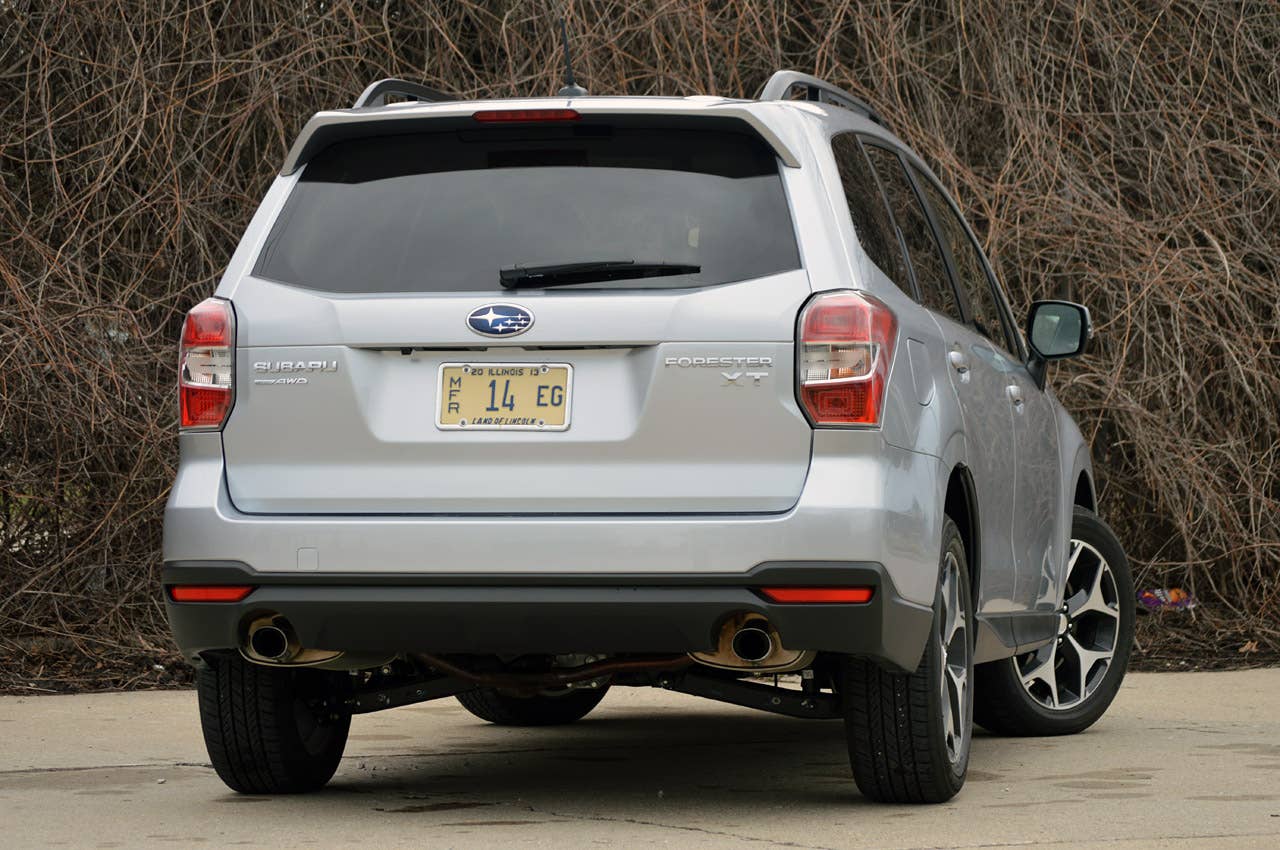 2014 Subaru Forester XT rear 3/4 view