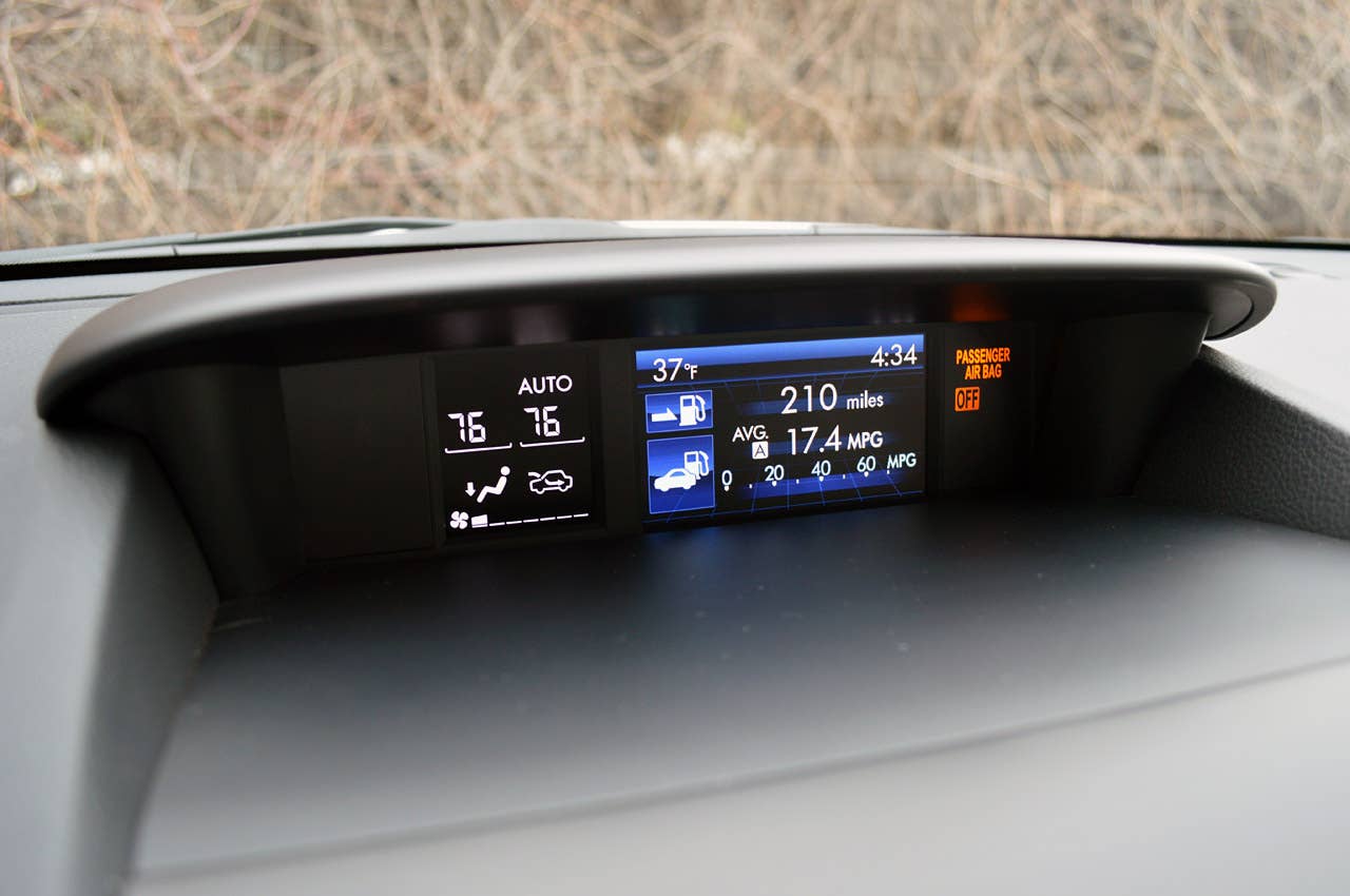 2014 Subaru Forester XT fuel economy display