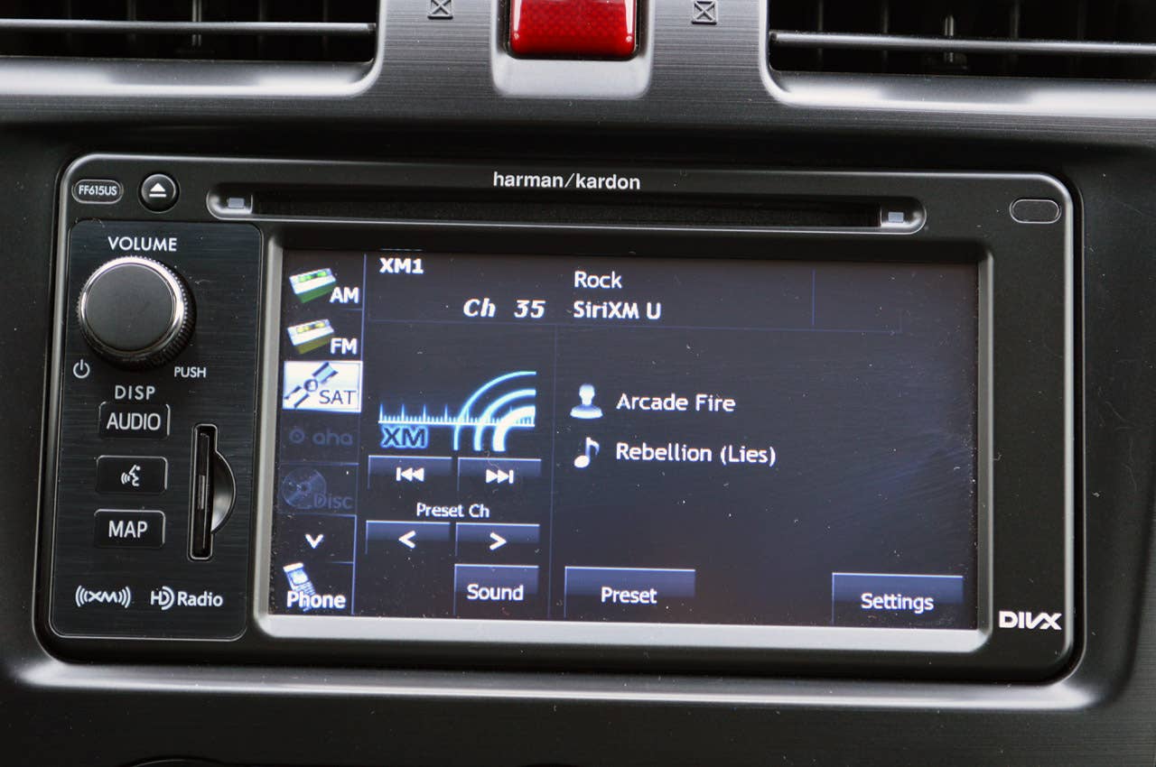 2014 Subaru Forester XT audio system display