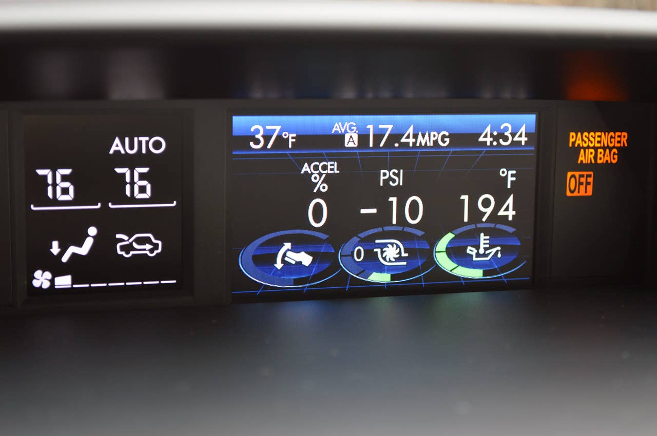 2014 Subaru Forester XT digital display