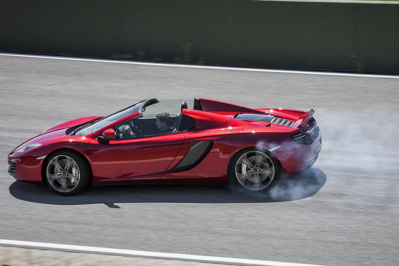 McLaren MP4-12C Spider on track