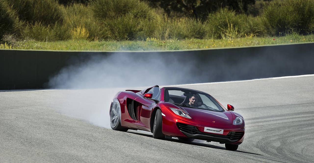 McLaren MP4-12C Spider sideways