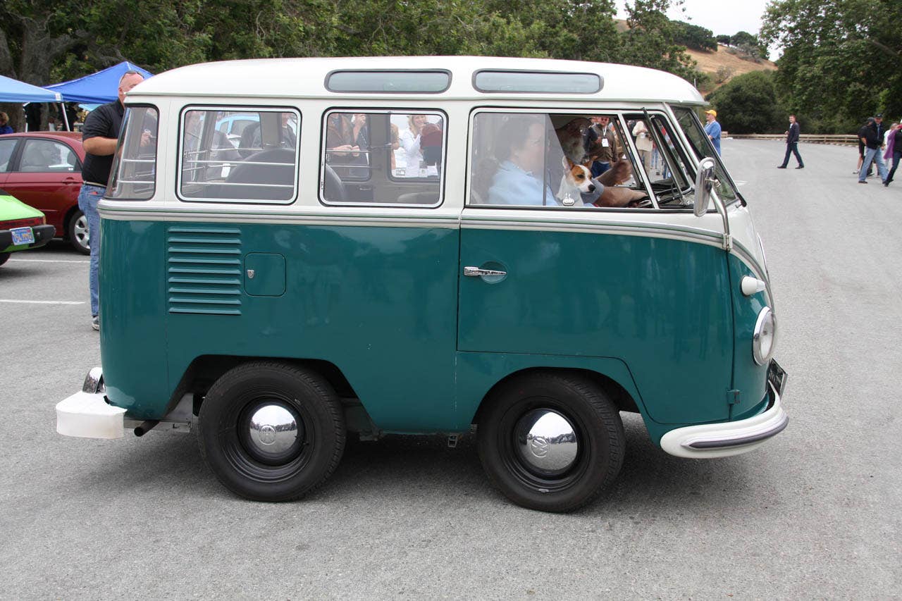 Shortened VW van doing wheelies and stoppies