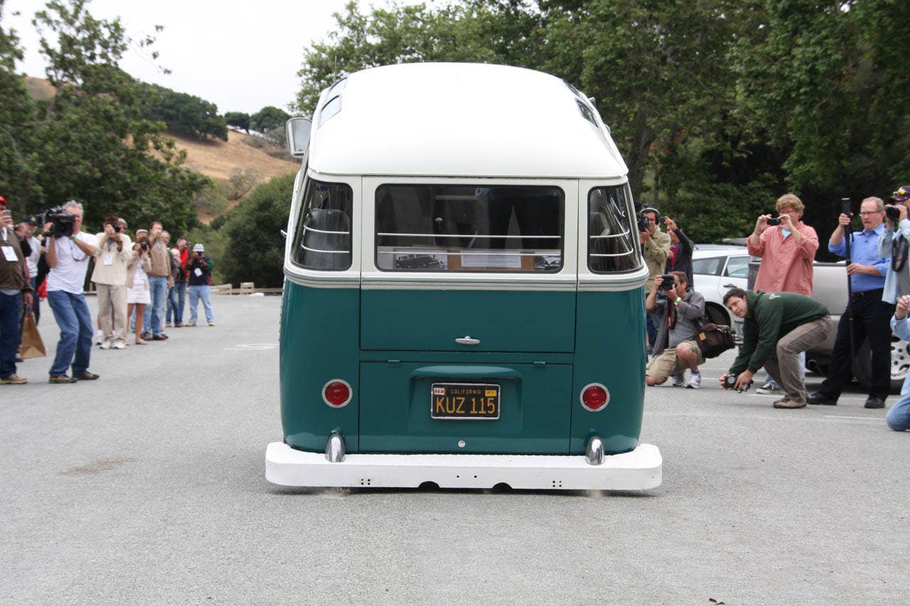 Shortened VW van doing wheelies and stoppies