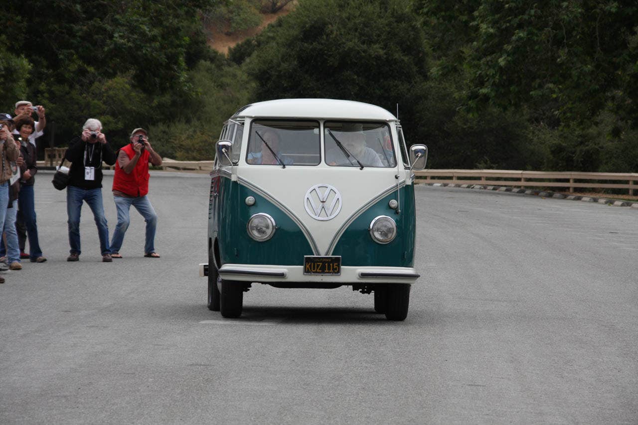 Shortened VW van doing wheelies and stoppies
