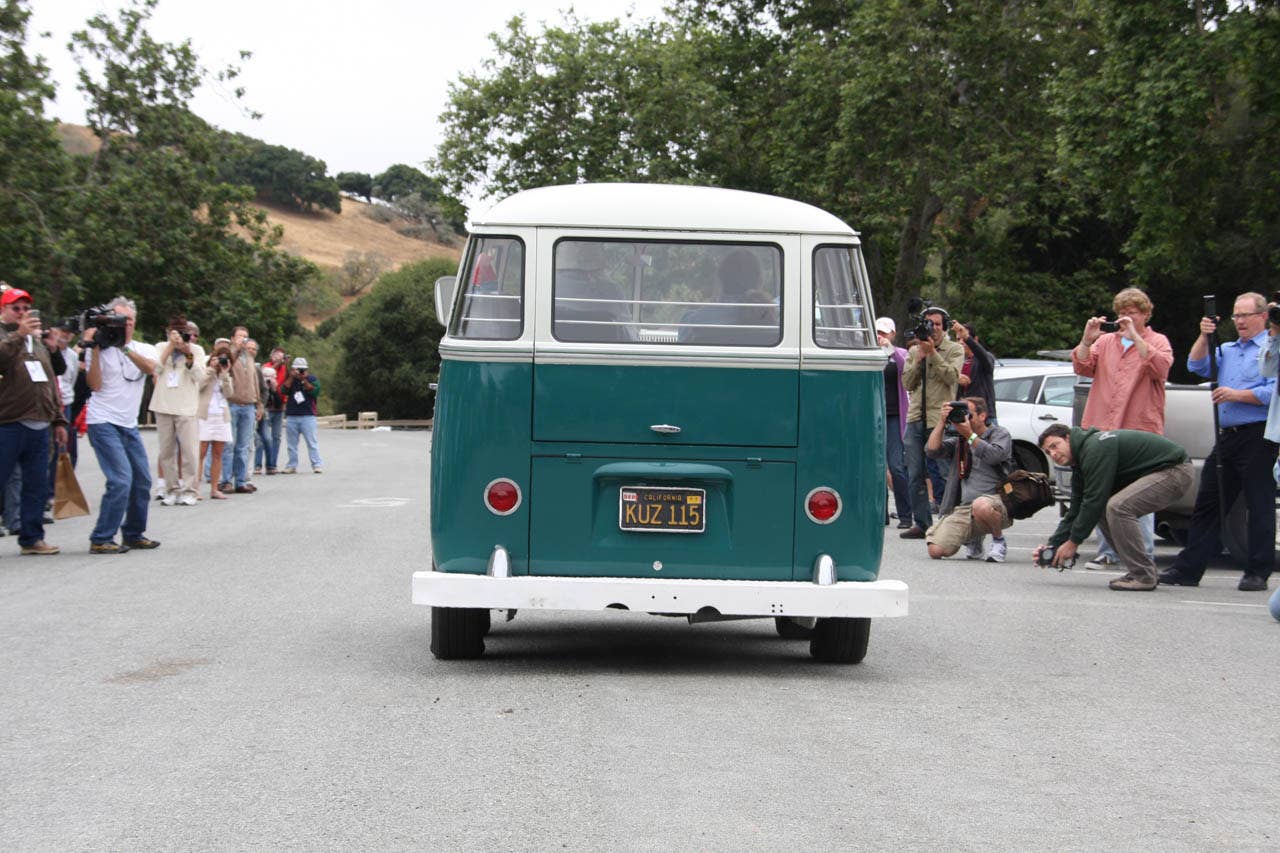 Shortened VW van doing wheelies and stoppies