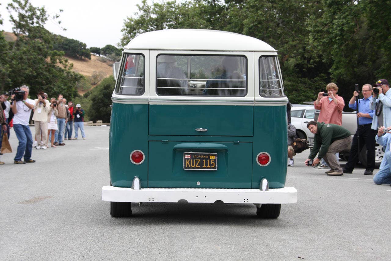 Shortened VW van doing wheelies and stoppies