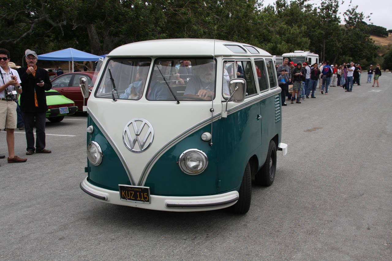 Shortened VW van doing wheelies and stoppies
