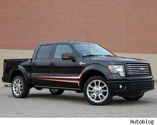 It was fun to own a truck for a while, but fuel prices and a global recession eventually caught up to the recreational truck owner. Sales of the Ford F-Series came in at 413,000 units in 2009, while 2010 improved to 528,000. Combined that adds up to roughly the same amount of trucks Ford sold in '05 alone. Does the precipitous drop in truck sales mean that high-dollar pickups of the past are on the outs? Not even close.  Research the Ford F-150 Harley-Davison  Ford F-150 Harley-Davison Photos & Information  Ford F-150 Harley-Davison Best Deals  Ford F-150 Harley-Davison Local Dealer Price Quote