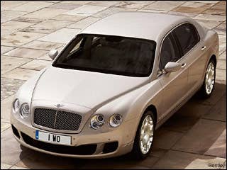 Starting at $170,990If you really want to turn some heads, the absolutely gorgeous Bentley Continental Flying Spur Speed Mulliner is the sedan for you. You'll turn them very quickly with the compact 6 liter twin turbo W12 pumping out 600 hp, and a top speed of 200 mph. The Mulliner takes this Bentley over the top with luxury and personalized exclusivity.Research the Bentley Continental Flying SpurBentley Continental Flying Spur OverviewBentley Continental Flying Spur PicturesNew Bentley Models