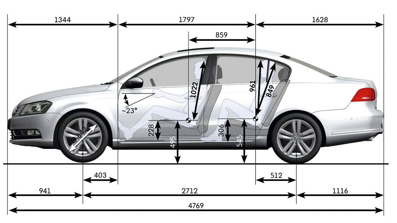 2011 Volkswagen Passat dimensions