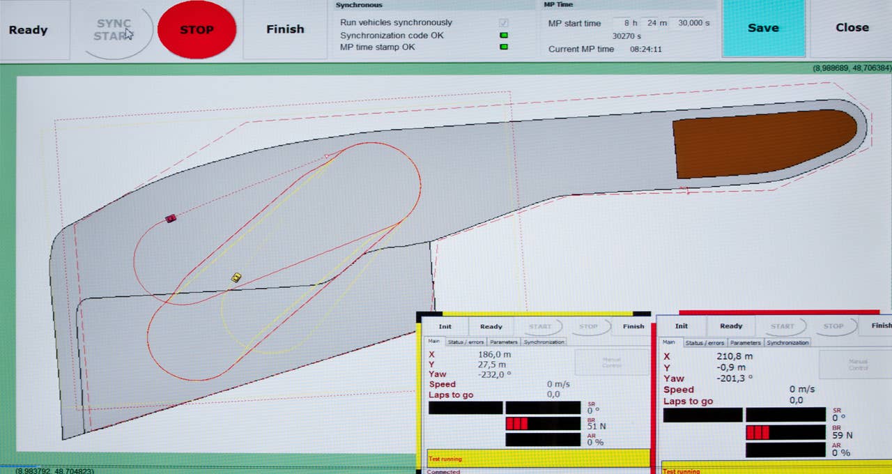 "Automated Driving" - Control display at control center.