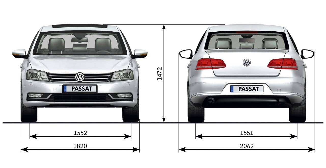 2011 Volkswagen Passat dimensions