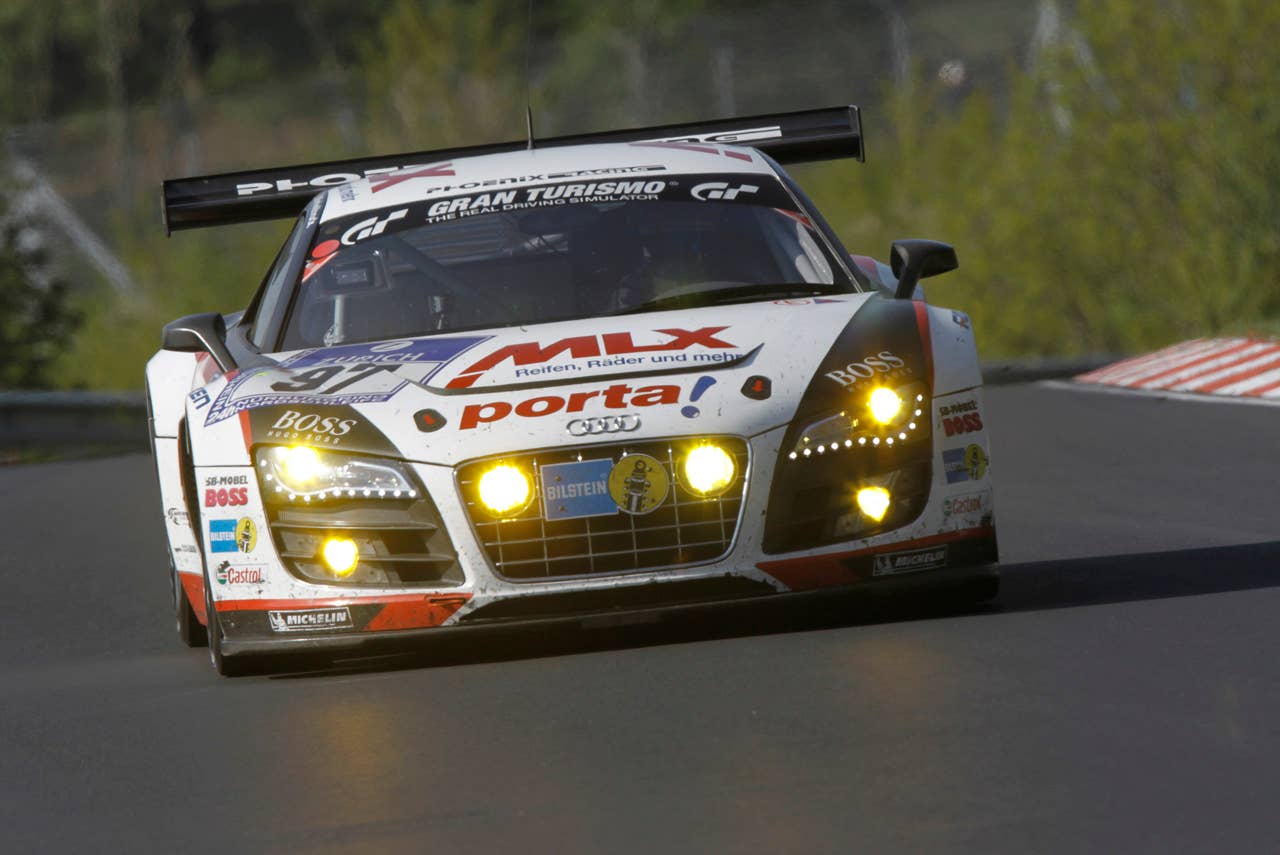 24h Rennen Nrburgring 2010 Dennis Rostek, Luca Ludwig, Marc Bronzel, Markus Winkelhock (Audi R8 LMS)