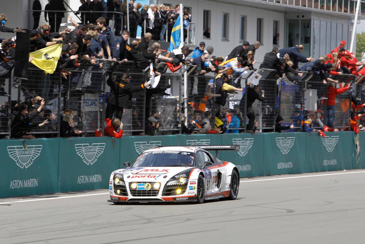 24h Rennen Nrburgring 2010 Dennis Rostek, Luca Ludwig, Marc Bronzel, Markus Winkelhock (Audi R8 LMS)