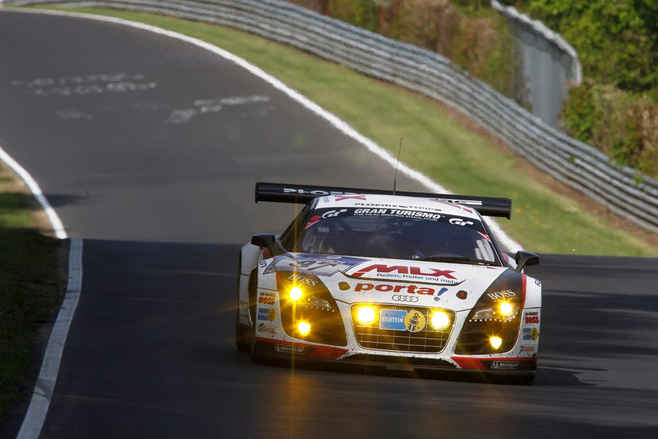 24h Rennen Nrburgring 2010 Dennis Rostek, Luca Ludwig, Marc Bronzel, Markus Winkelhock (Audi R8 LMS)