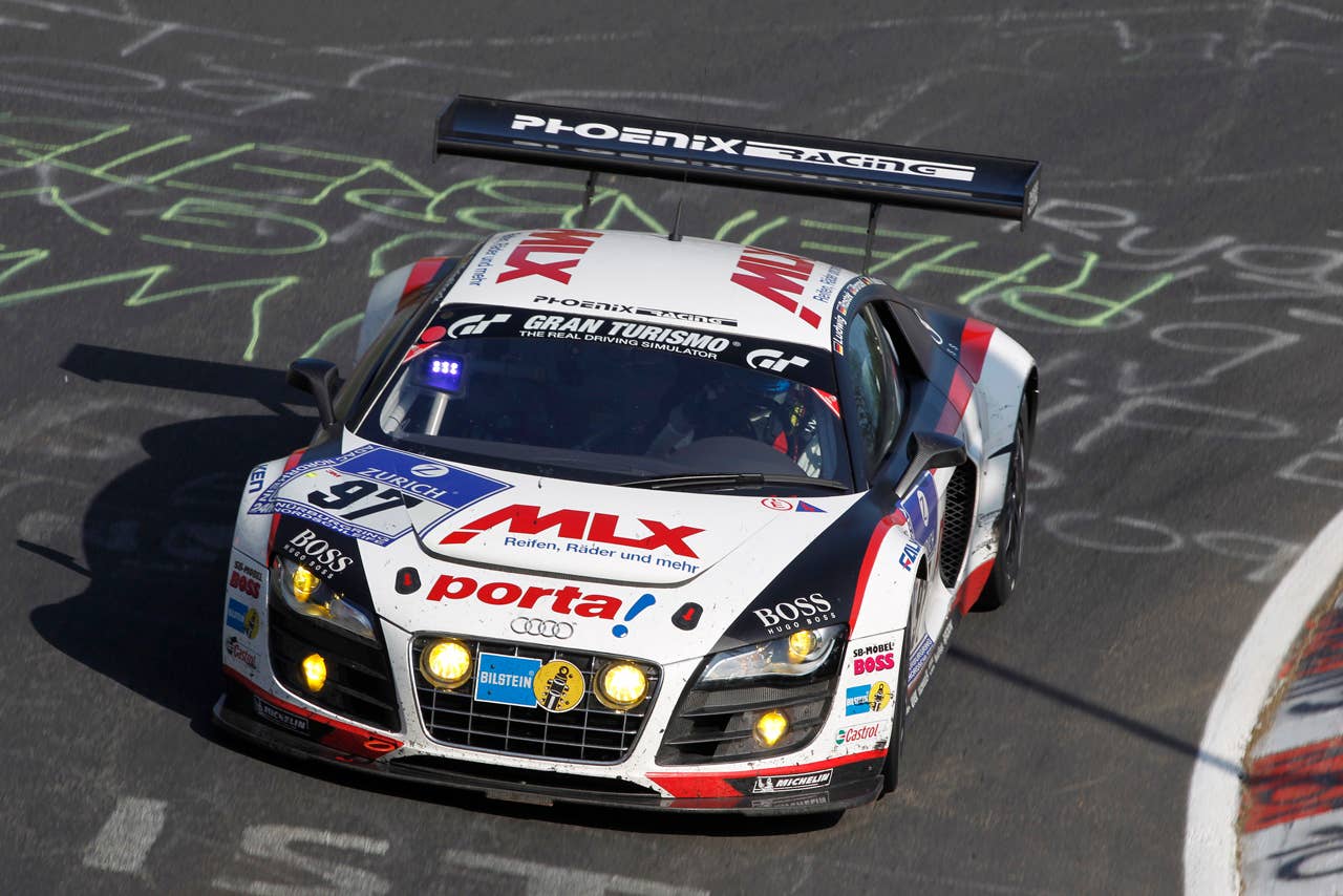 24h Rennen Nrburgring 2010 Dennis Rostek, Luca Ludwig, Marc Bronzel, Markus Winkelhock (Audi R8 LMS)