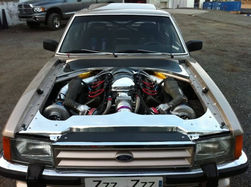Koenigsegg-Powered CCX Ford Granada engine bay
