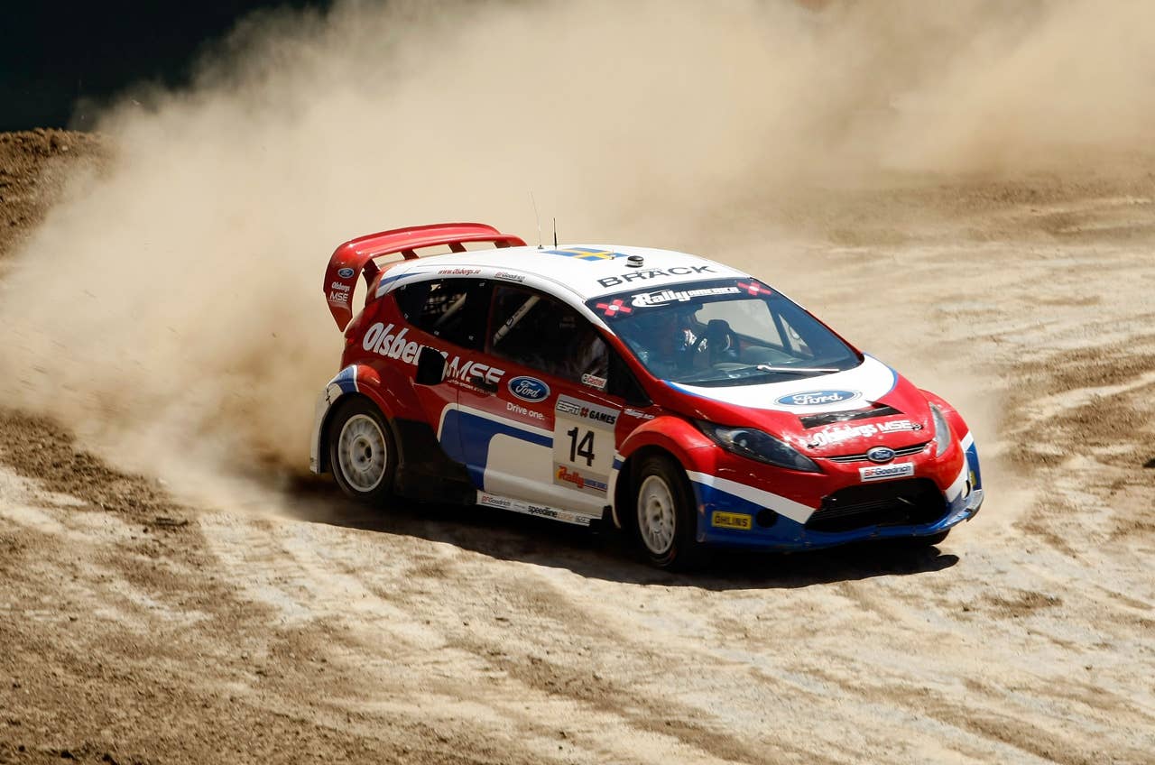 CARSON, CA - AUGUST 02: Kenny Brack competes in the Rally Car Racing Super Special Final during X Games 15 at the Home Depot Center on August 2, 2009 in Carson, California. (Photo by Jeff Gross/Getty Images)