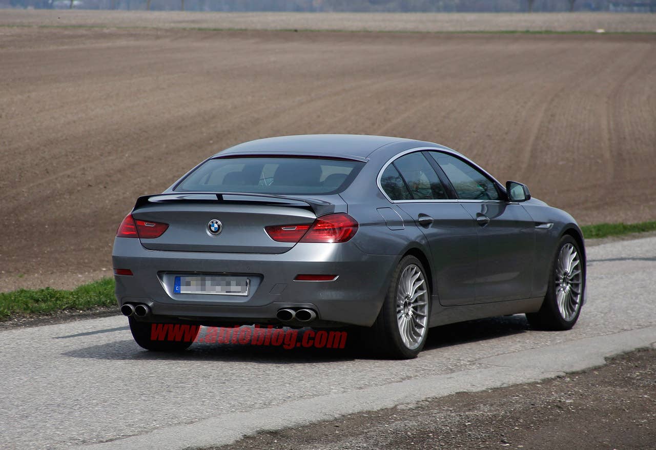 BMW 6 Series Gran Coupe Alpina Spy Shots rear 3/4
