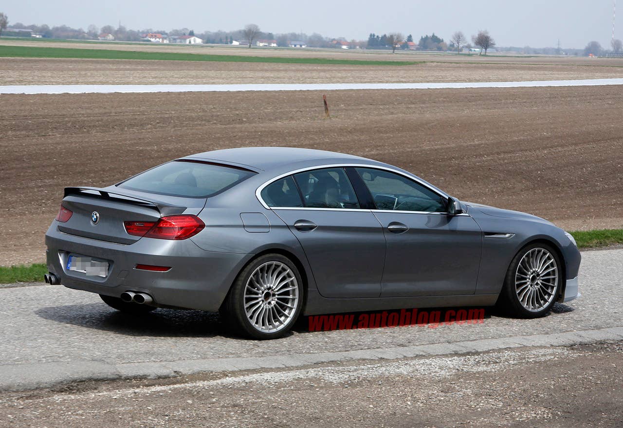 BMW 6 Series Gran Coupe Alpina Spy Shots rear 3/4