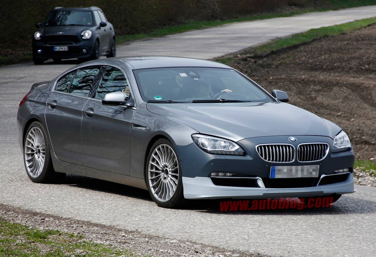 BMW 6 Series Gran Coupe Alpina Spy Shots front 3/4