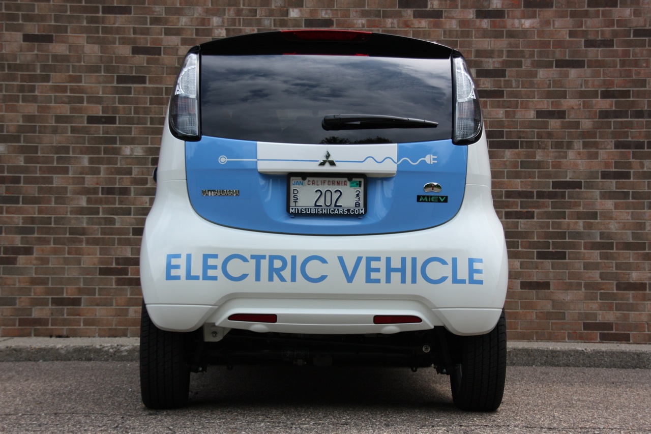 2010 Mitsubishi i-MiEV (JDM), rear view