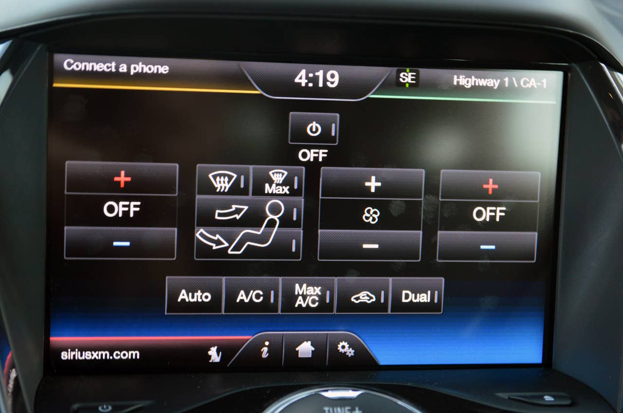 2013 Ford C-Max Energi climate control display